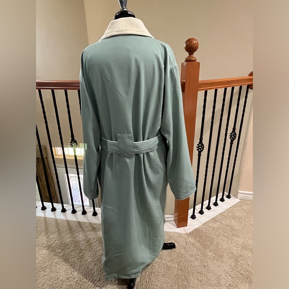 Monarch CYPRESS SAGE GREEN SHAWL ROBE TERRY LINED MICROFIBER, LUXURY SPA OS/L - Picture 10 of 16
